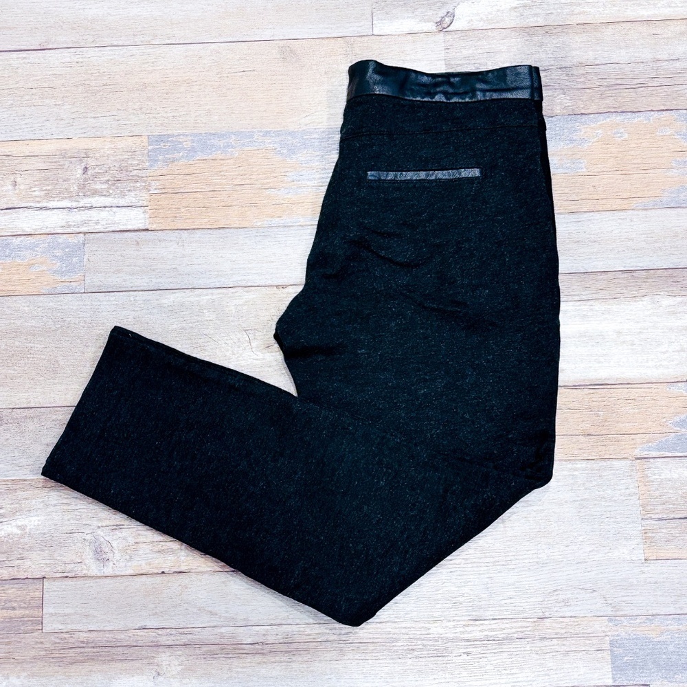 BRAX – Charcoal stretch skinny pants with faux leather waistband‎ | Size 29 *